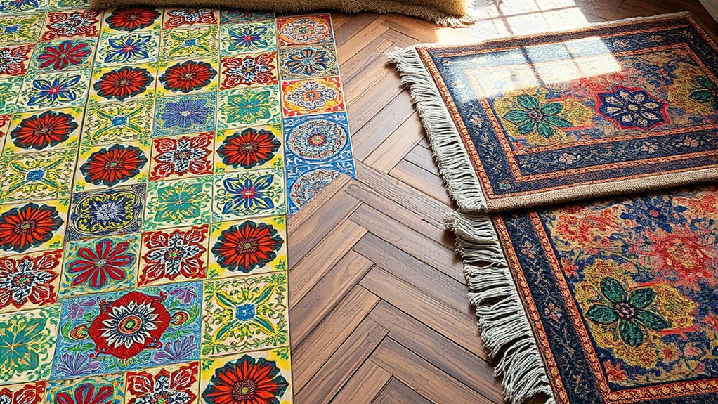 vibrant colorful tile accents