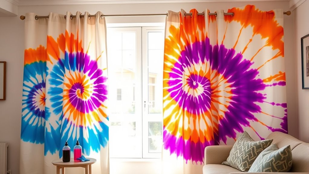 vibrant diy curtain transformation