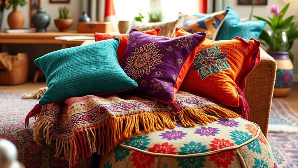 vibrant eclectic color mixing