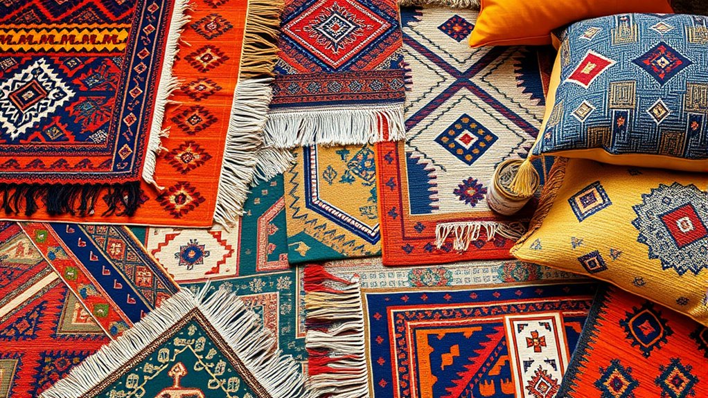 vibrant eclectic floor design