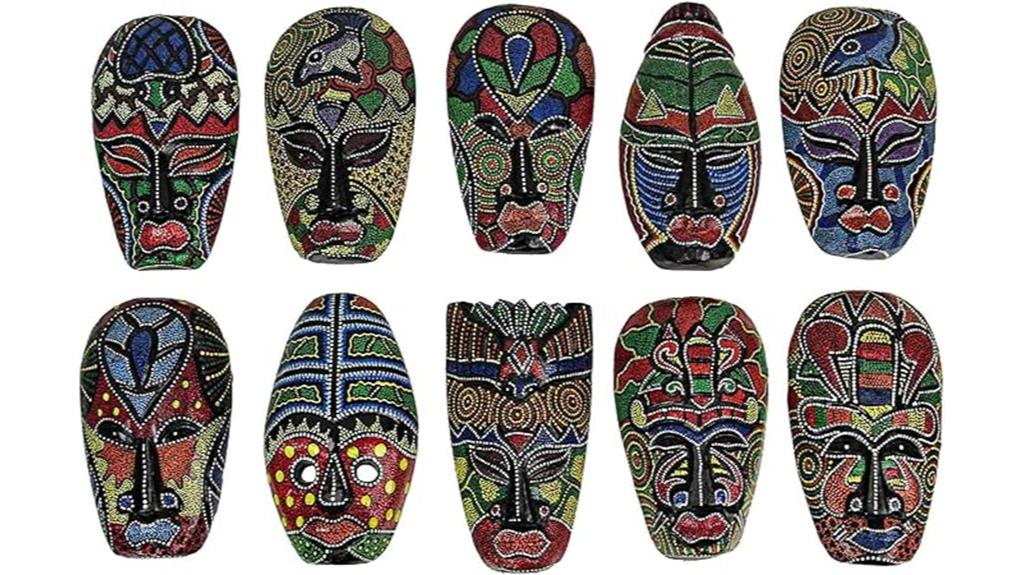 vibrant hand carved masks