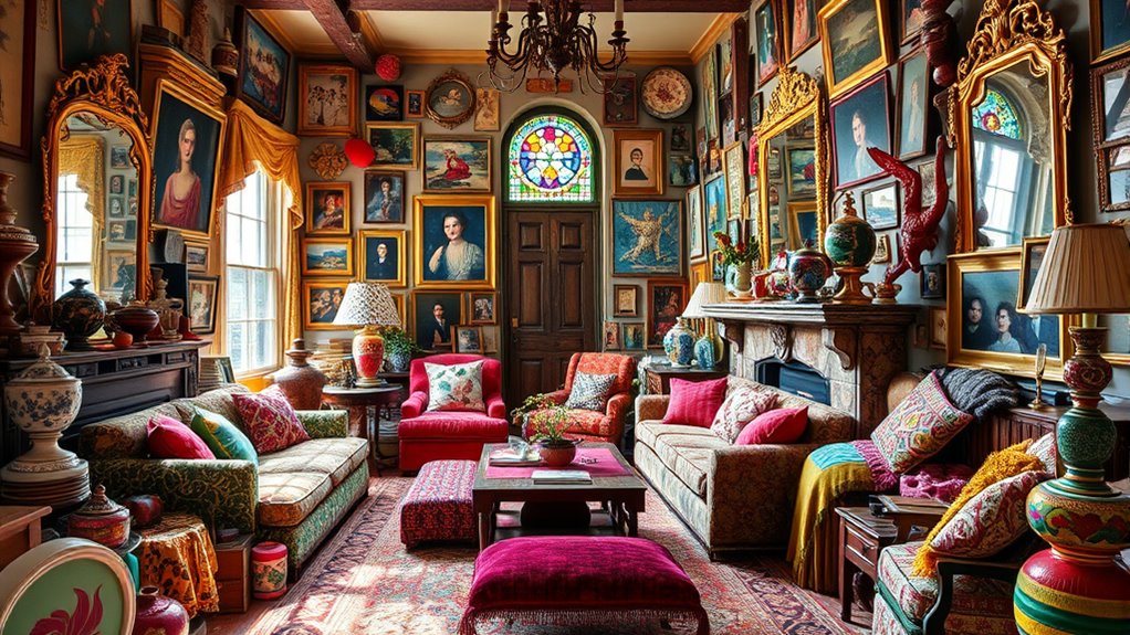 vibrant layered eclectic decor