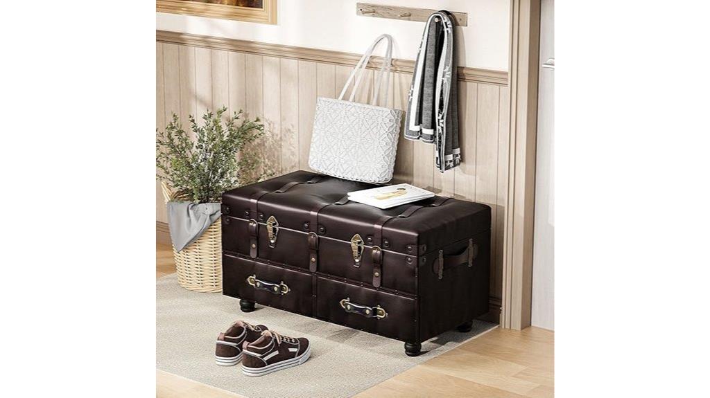 vintage chest ottoman bench