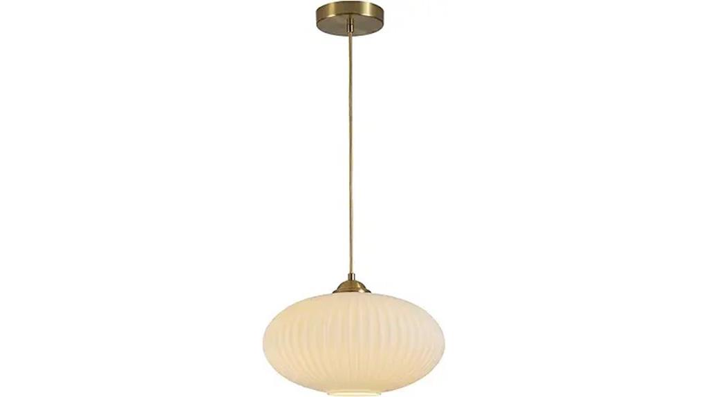 vintage gold globe pendant