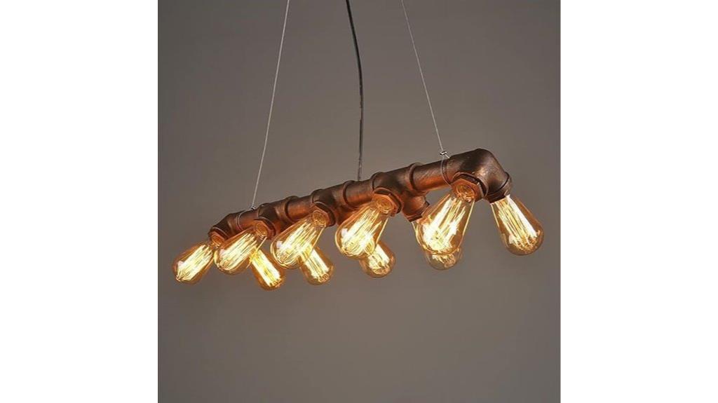 vintage industrial pipe chandelier