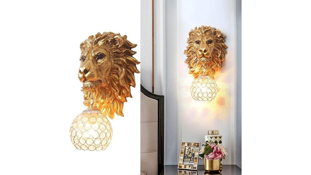 vintage lion head sconce