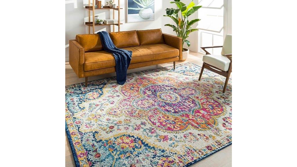 vintage orange medallion rug