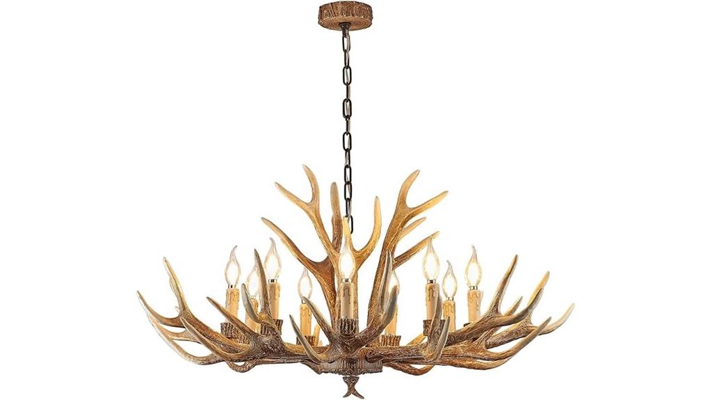 vintage rustic antler chandelier