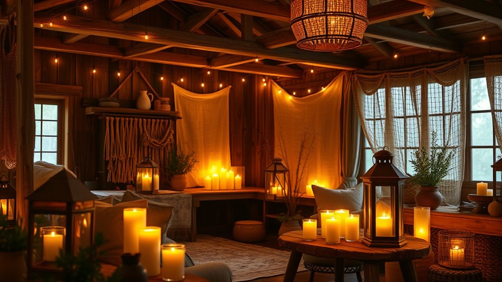 vintage rustic cozy lighting