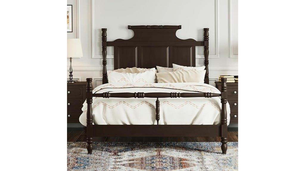 vintage wooden four poster