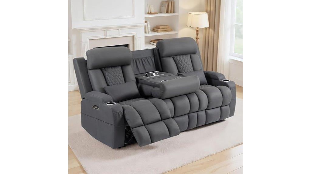 wall hugging reclining sofa