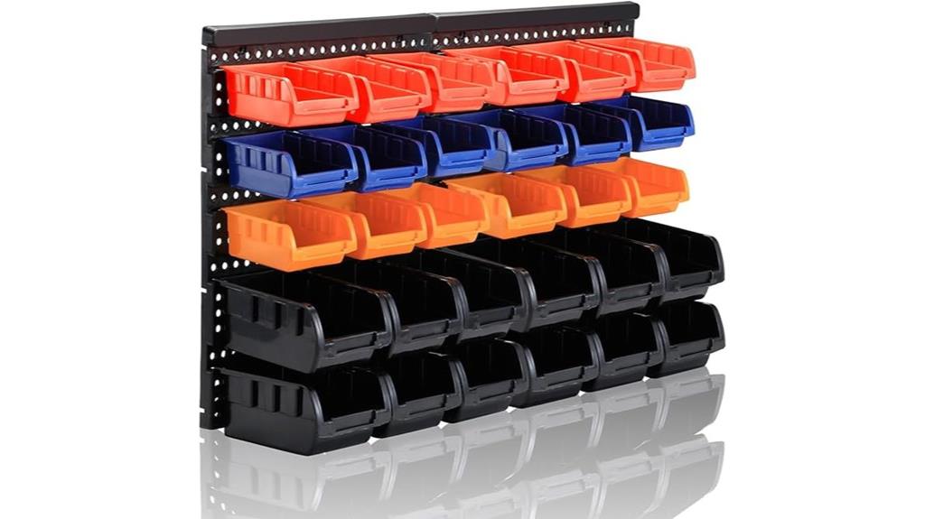 wall mount storage bins