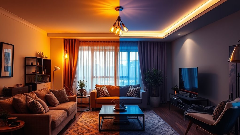 warm lighting fosters relaxation