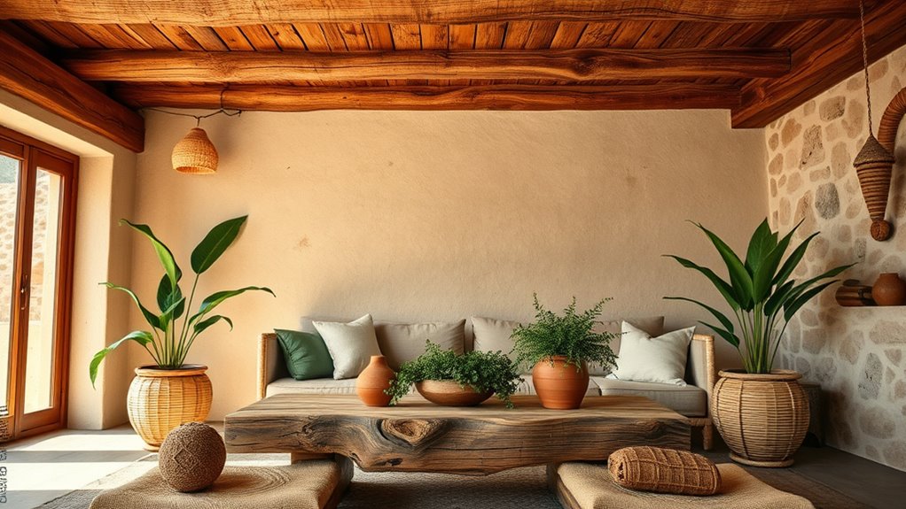 warm rustic wooden accents