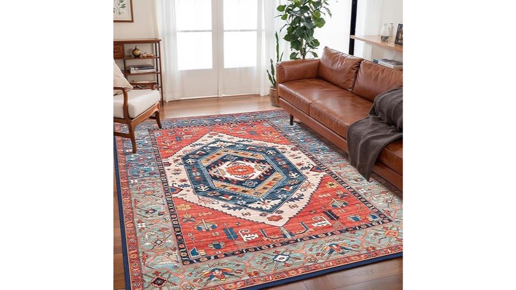 washable 5x7 boho rug