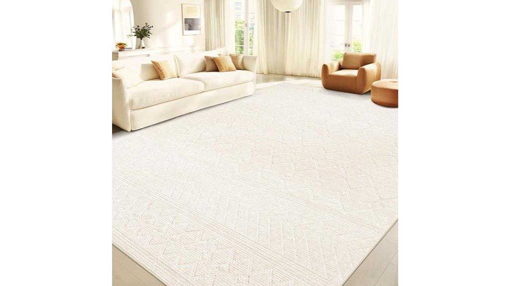 washable boho geometric rug