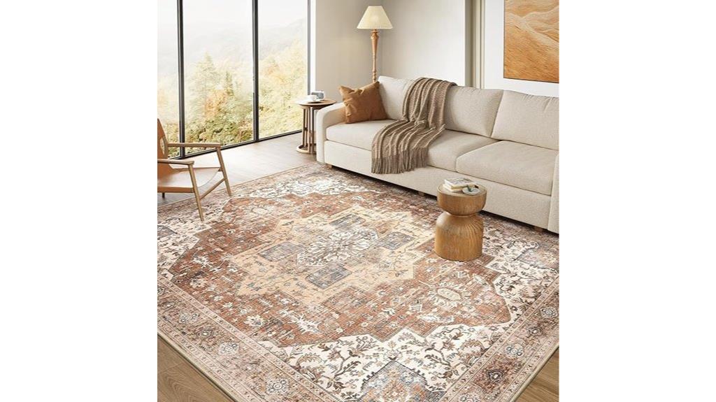 washable vintage boho rug