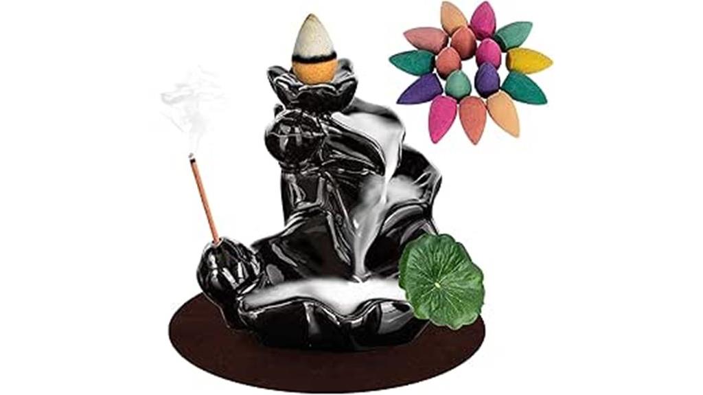waterfall incense holder set