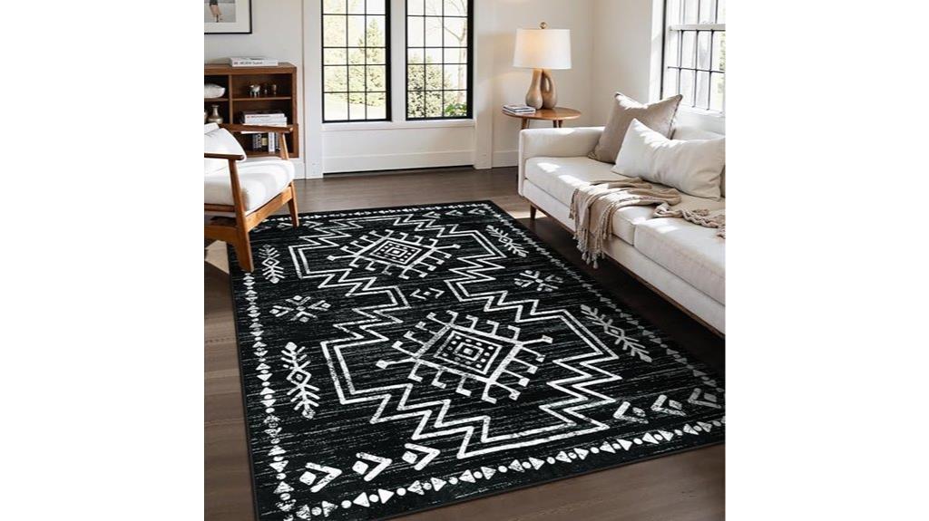 western black and white rug
