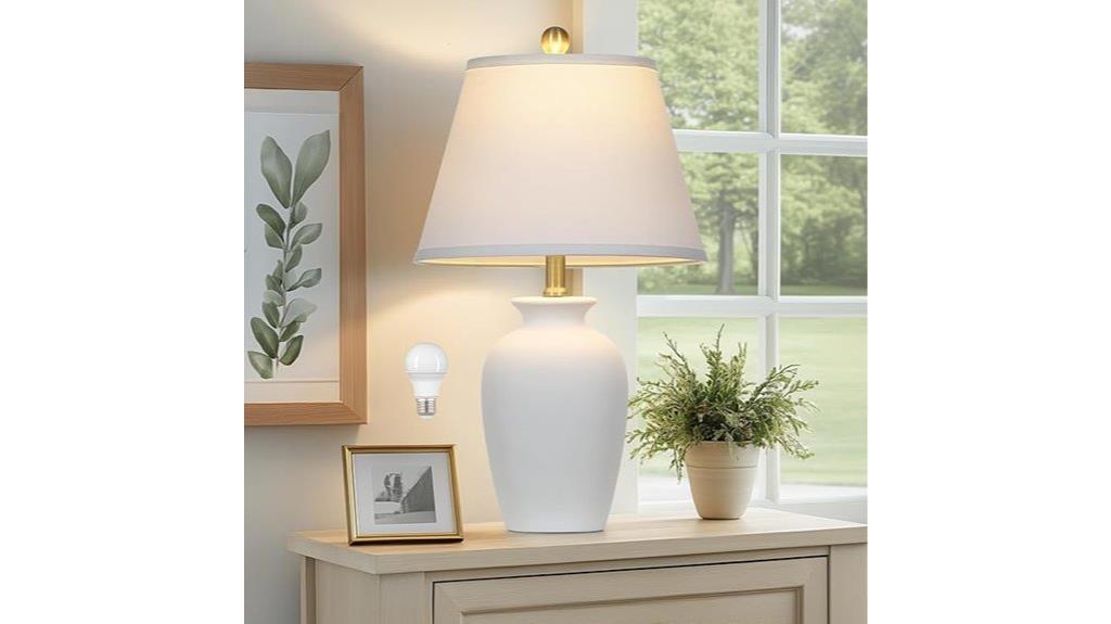 white ceramic ginger jar