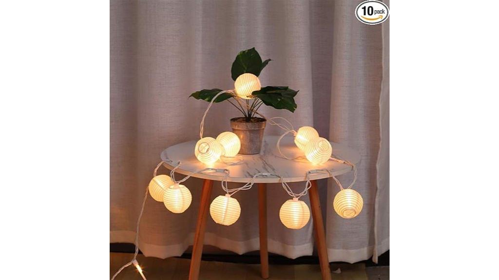 white lantern string lights