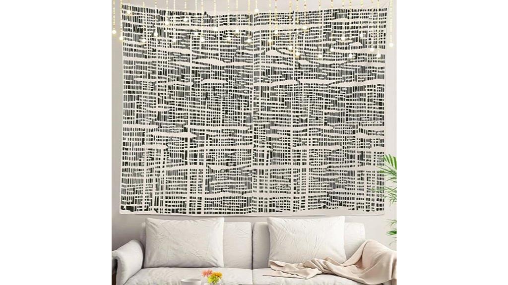 white modern japanese tapestry