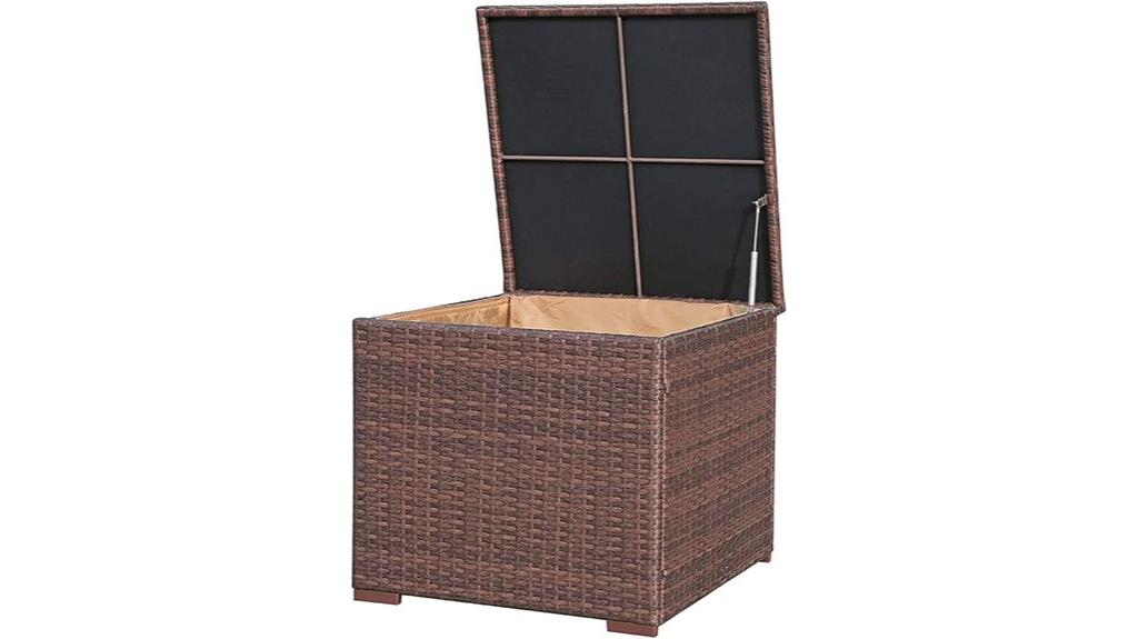 wicker outdoor storage box