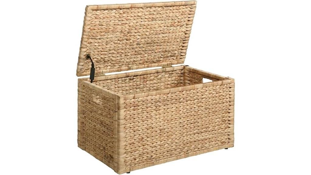 wicker storage trunk