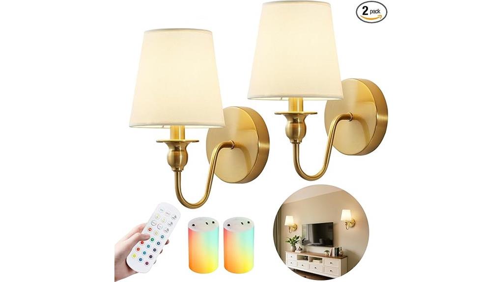 wireless battery powered wall lights