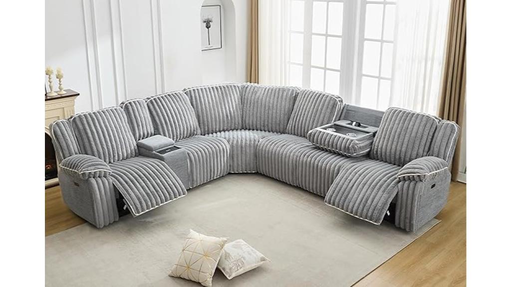 wireless charging reclining sofa