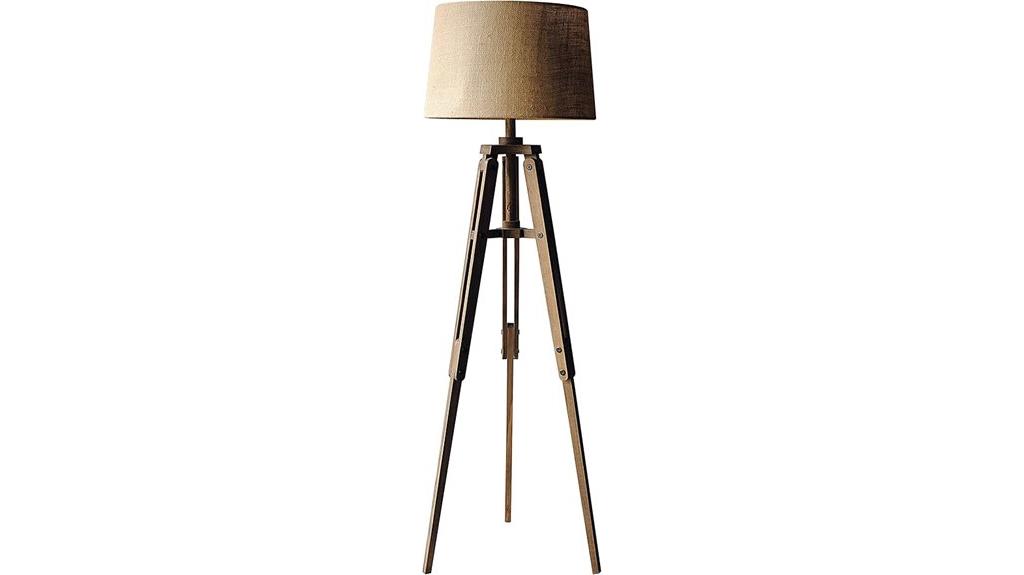wood floor lamp with drum