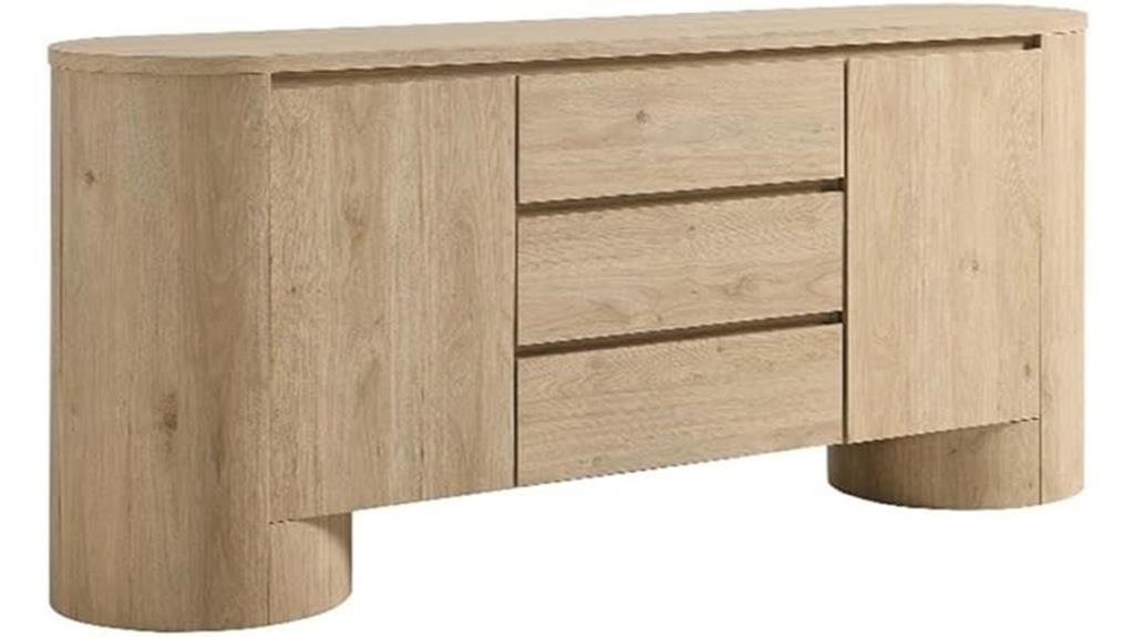 wood grain hickory sideboard