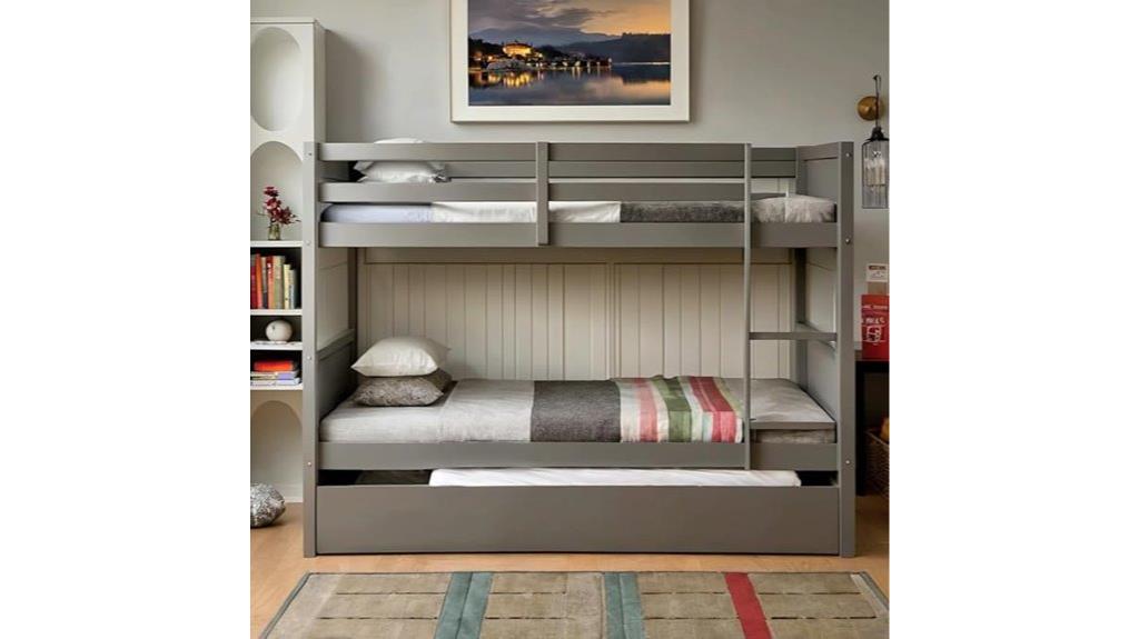 wood twin bunk bed