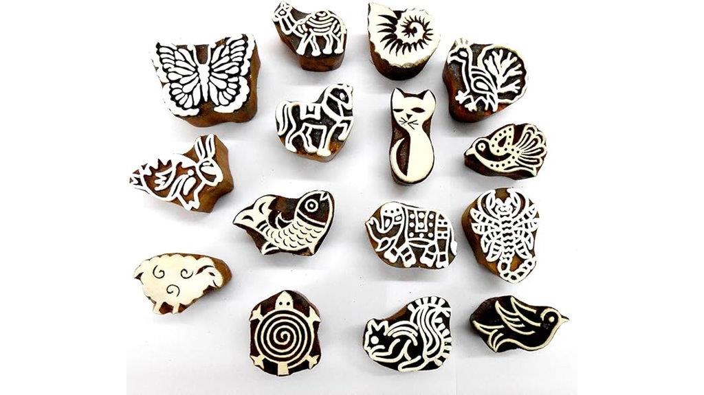 wooden animal and bird blocks