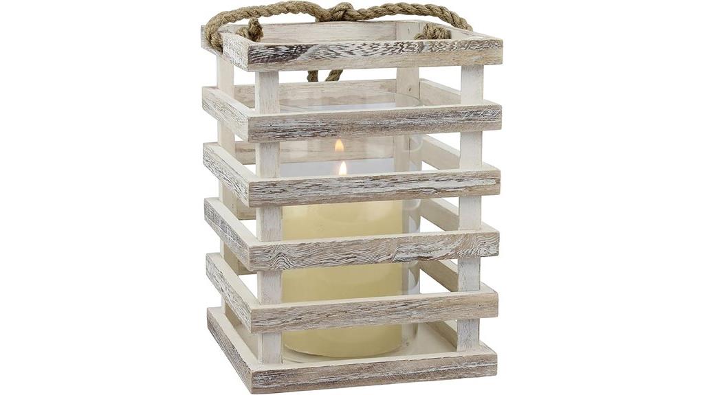 wooden beach house lantern