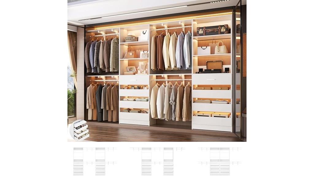 wooden drawer closet system