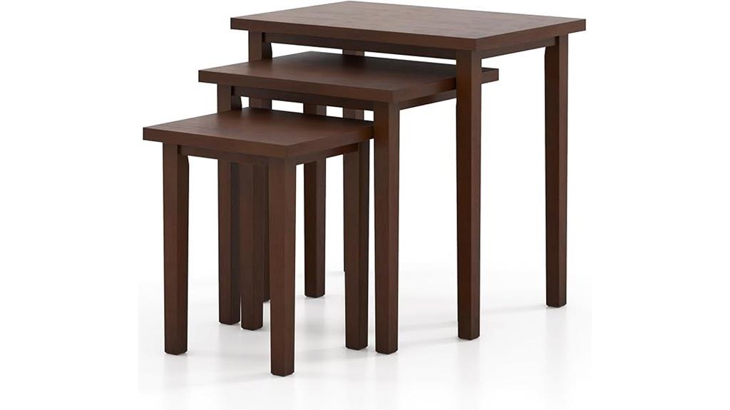 wooden farmhouse nesting tables