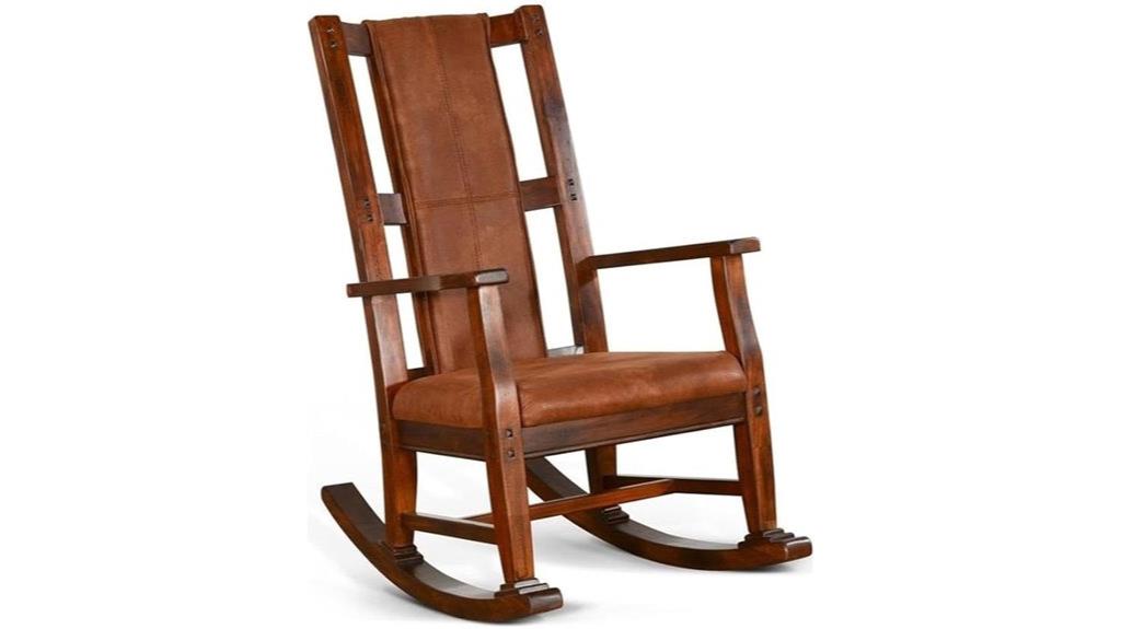 wooden living room rocking chair