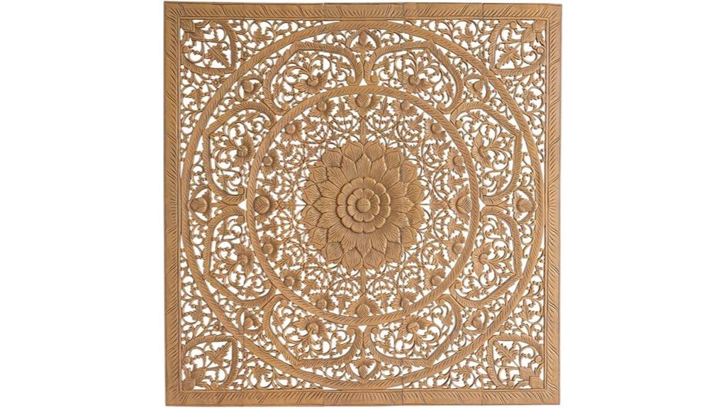 wooden mandala headboard design