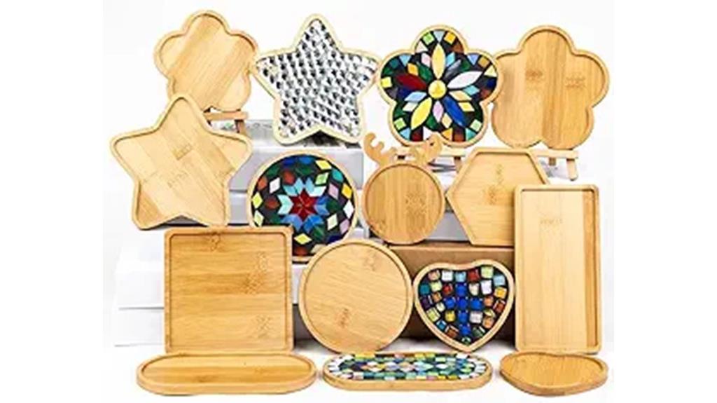 wooden mosaic coaster bases