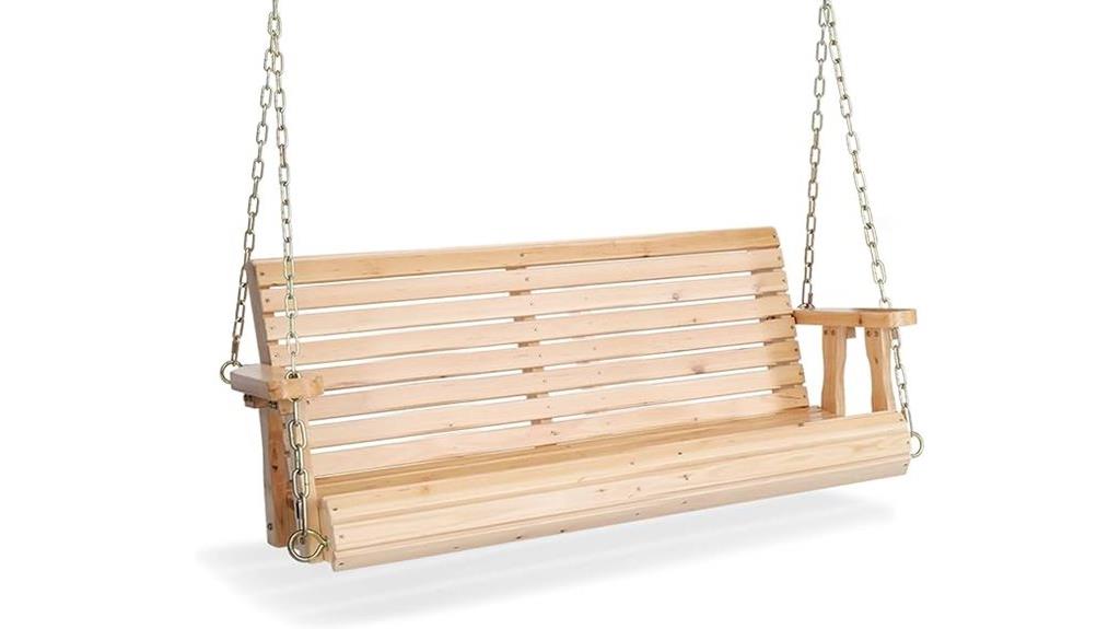 wooden porch swing chains