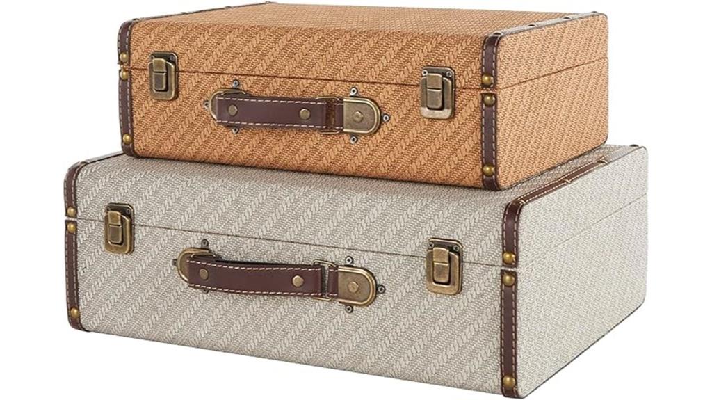 wooden trunk set decor