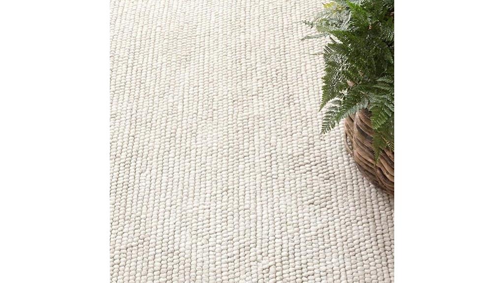 wool cotton chunky rug