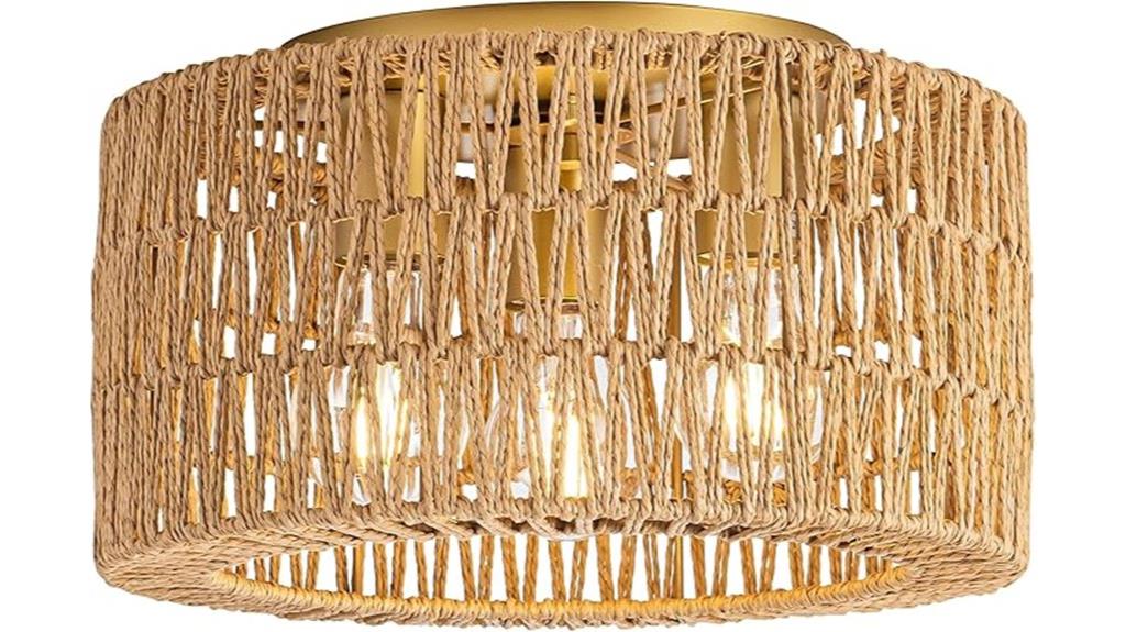 woven bohemian ceiling light