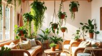 adding greenery to bohemian style