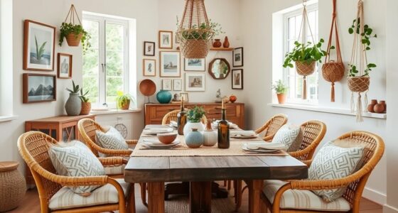 boho neutral pattern mixing