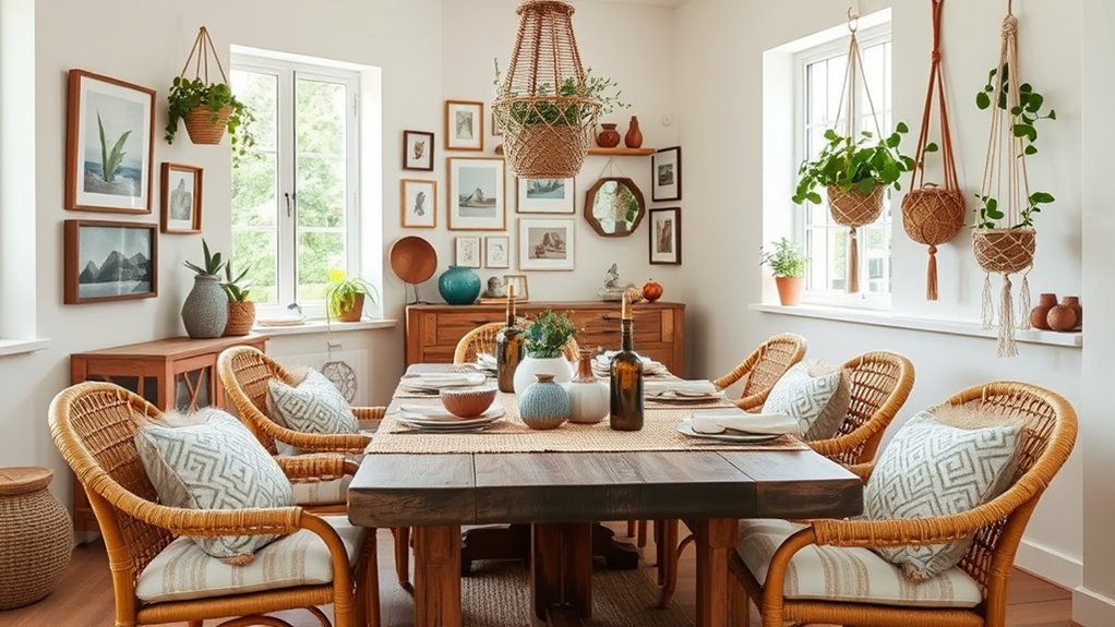 boho neutral pattern mixing