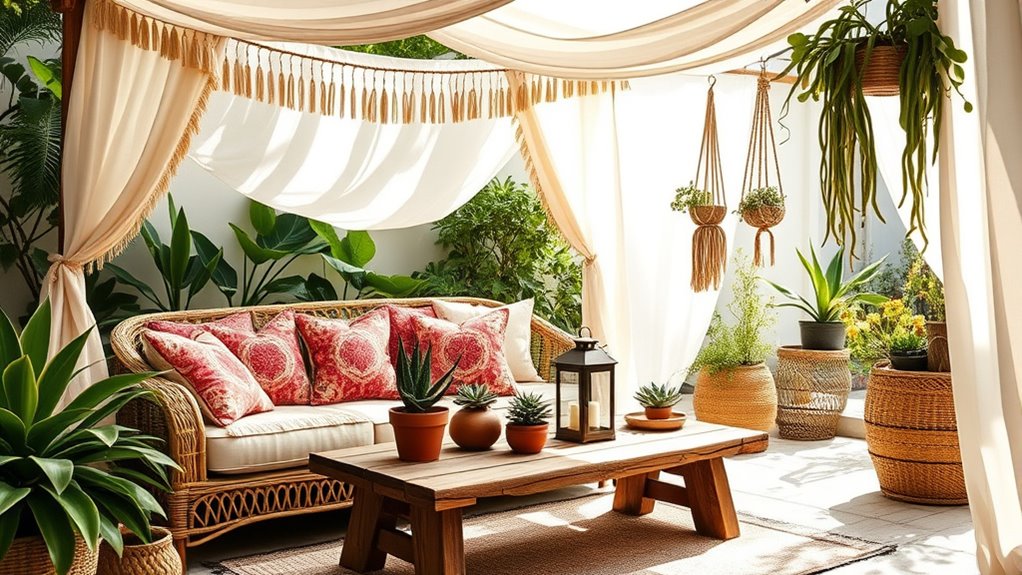 boho outdoor seamless transitions