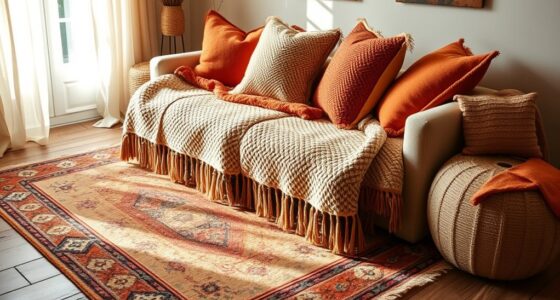 boho rugs and throws
