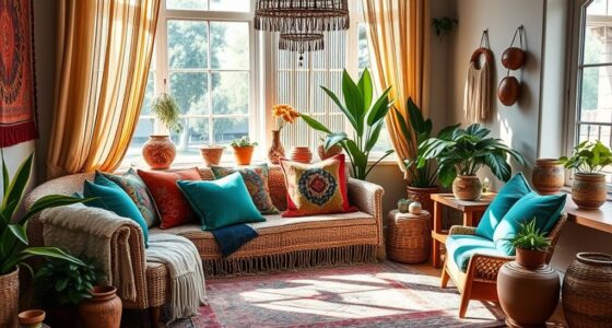 color contrasts in boho